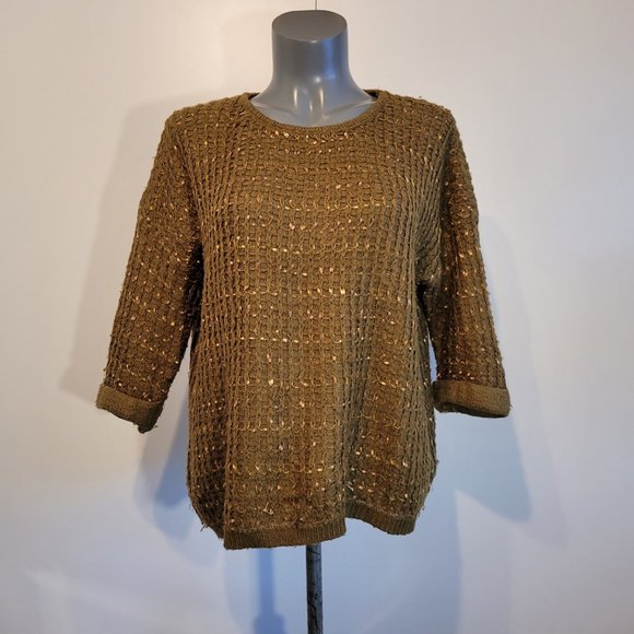 Pink Martini Sweaters - Pink Martini Crew Neck 3/4 Sleeve Sweater Size M